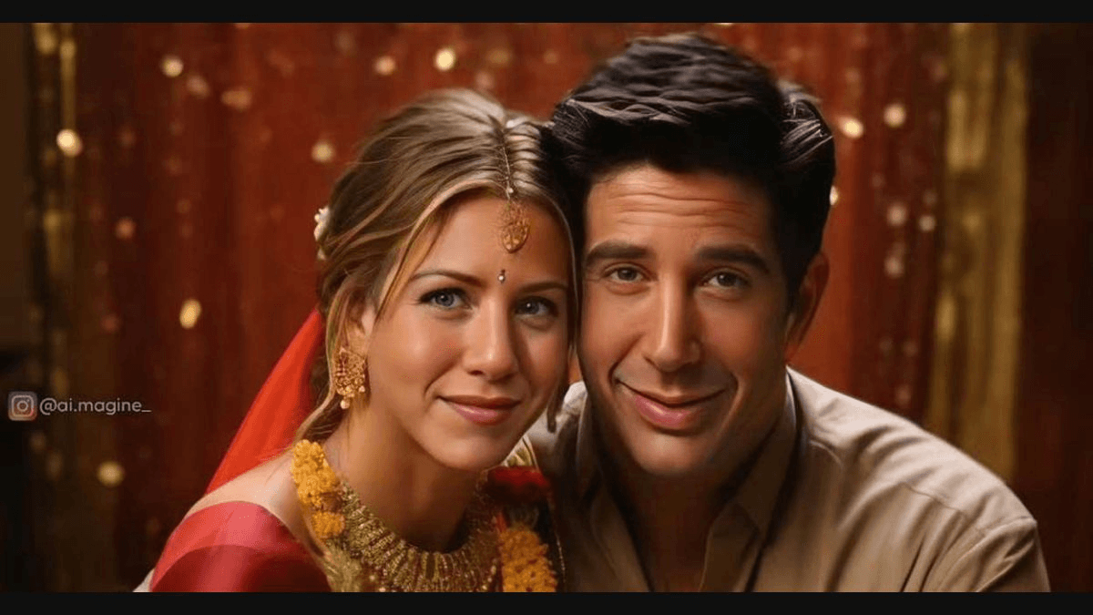 Ross weds Rachel marriage ai generated image